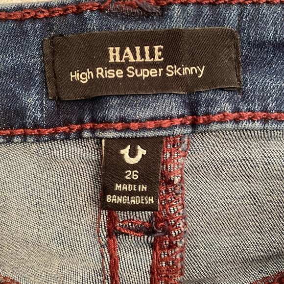 True religion, Halle high-rise super skinny jeans size 26 - Picture 3 of 5